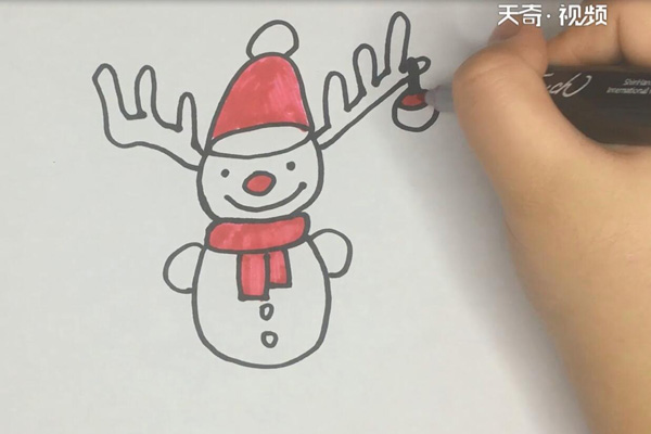 雪人的简笔画