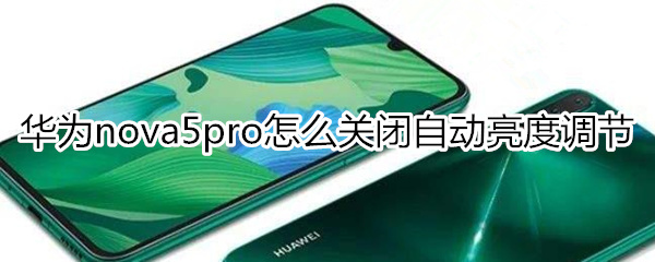 华为nova5pro怎么关闭自动亮度调节