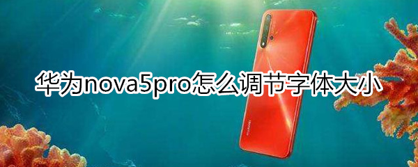 华为nova5pro怎么调节字体大小