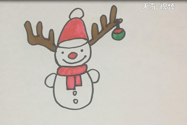 雪人的简笔画