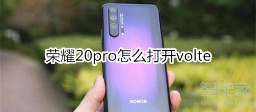 荣耀20pro怎么打开volte