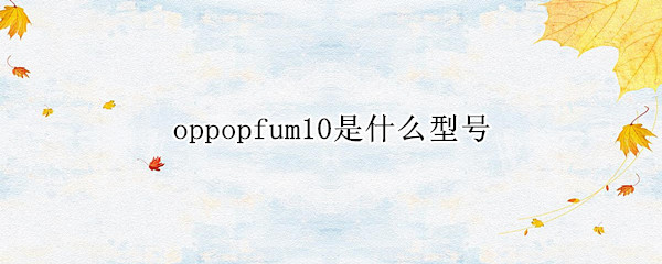 oppopfum10是什么型号 oppopfum10是什么型号多少钱?