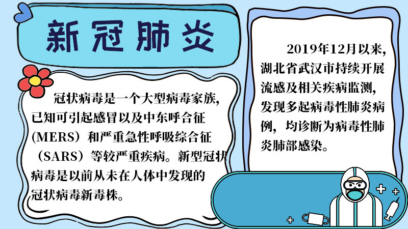 新冠肺炎手抄报三年级内容 新冠肺炎手抄报三年级内容