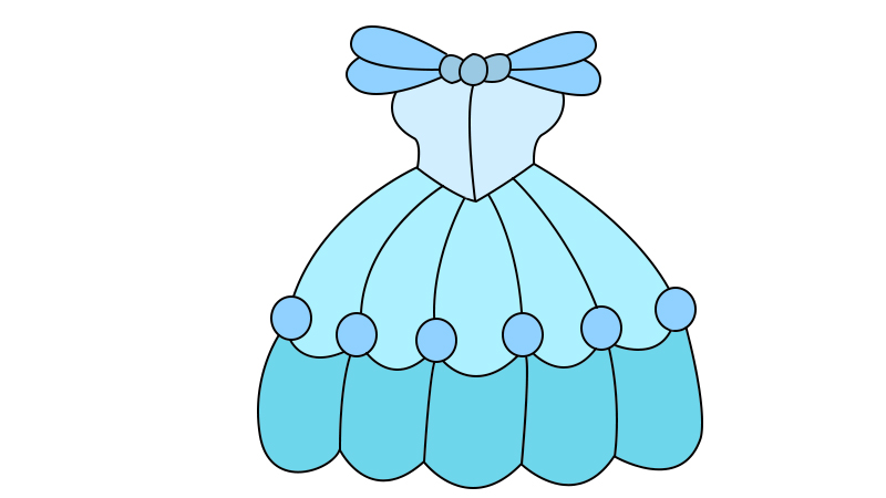 公主裙简笔画