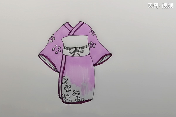 樱花和服简笔画