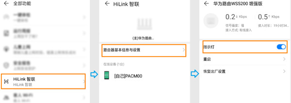 荣耀路由2S怎么关闭指示灯