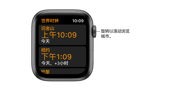 Apple Watch Series 4 耐克智能手表怎么查看世界时间