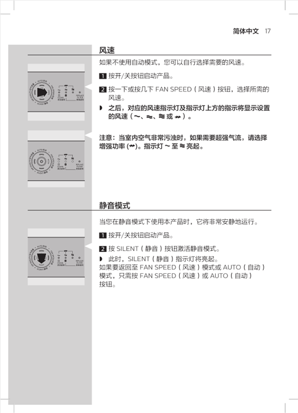 飞利浦AC4074空气净化器说明书