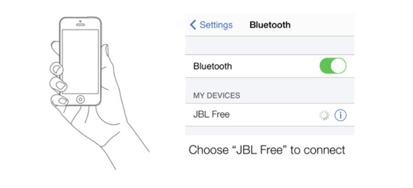 jbl free蓝牙耳机连接使用方法