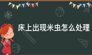 床上出现米虫怎么处理 床上出现米虫的处理方法