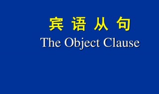 宾语从句是什么意思 宾语从句的定义