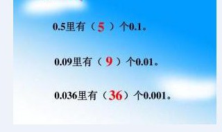 0.5里面有几个0.01（0.5里面有几个0.01有几个0.001）