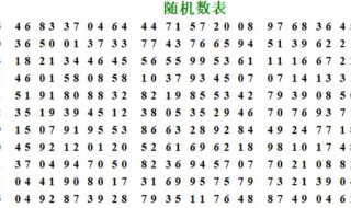 随机数表怎么看行和列（随机数表第几行第几列怎么表示）
