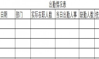 出勤情况怎么写（个人出勤情况怎么写）