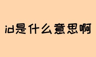 id是什么意思啊（id是什么意思啊医学）