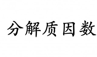 什么是分解质因数 什么是质因数