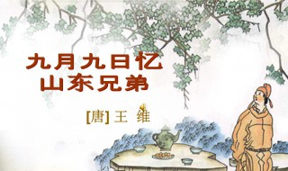 九月九日忆山东兄弟原文翻译及赏析（九月九日忆山东兄弟全诗译文）