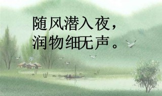 润物细无声的意思 细雨润物细无声的意思