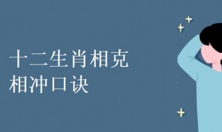 十二生肖相克相冲口诀（十二生肖相克相冲表图）