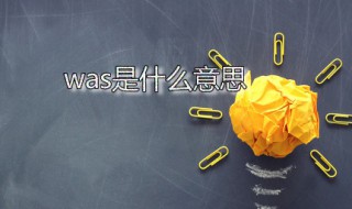 was是什么意思 were是什么意思