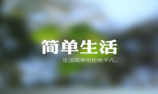 简单生活心态的句子随心 简单生活心态的短句