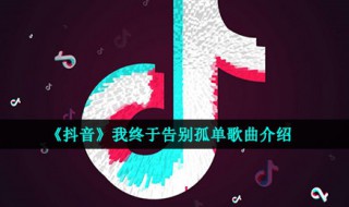 我终于告别孤单是什么歌（我终于告别孤单是什么歌曲）