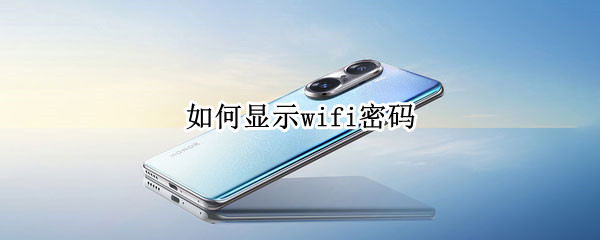 如何显示wifi密码（手机如何显示wifi密码）