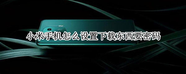 小米手机怎么设置下载东西要密码 小米怎么设置下载东西需要密码