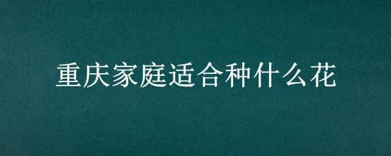 重庆家庭适合种什么花（重庆家庭适合种什么花树）