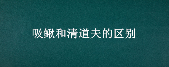 吸鳅和清道夫的区别 吸鳅和清道夫哪个好