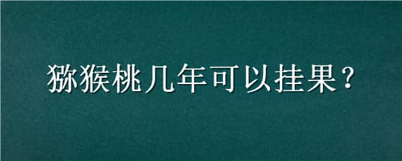 猕猴桃几年可以挂果（猕猴桃的栽种几年后才能挂果）