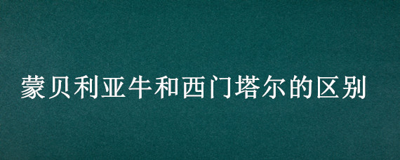 蒙贝利亚牛和西门塔尔的区别（蒙贝利亚牛的特点）