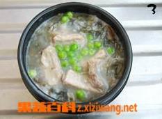 排骨菜干青豆粥 排骨绿豆青菜粥