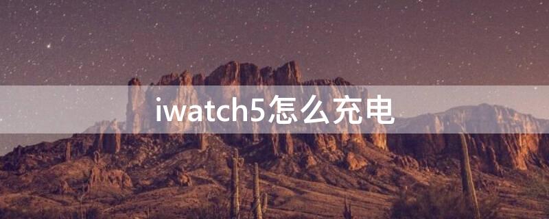 iwatch5怎么充电