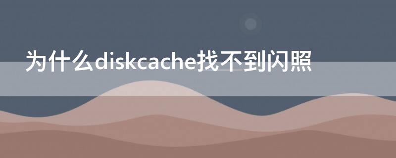 为什么diskcache找不到闪照