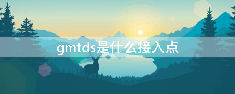 gmtds是什么接入点