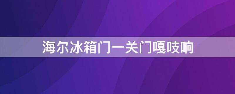 海尔冰箱门一关门嘎吱响