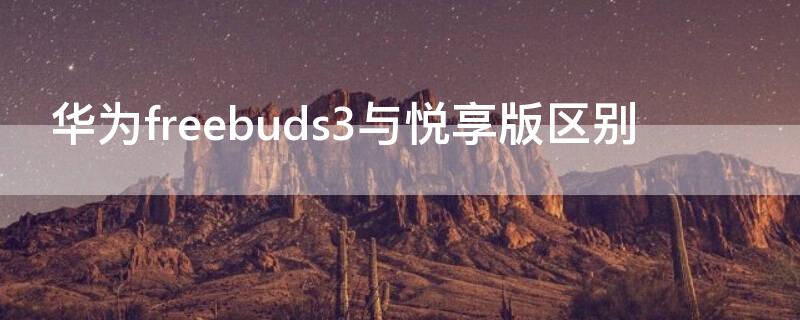 华为freebuds3与悦享版区别