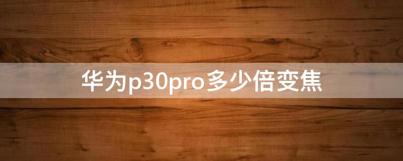 华为p30pro多少倍变焦