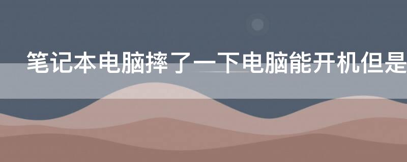 笔记本电脑摔了一下电脑能开机但是不显示