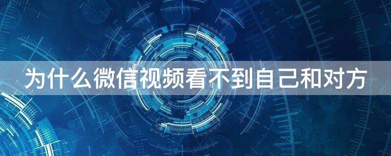 为什么微信视频看不到自己和对方