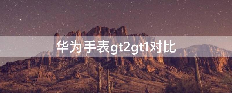 华为手表gt2gt1对比