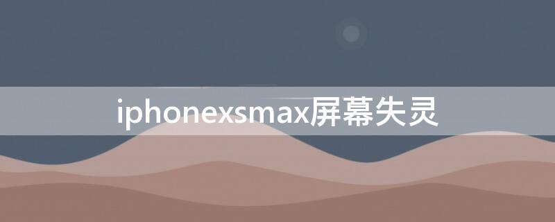 iPhonexsmax屏幕失灵