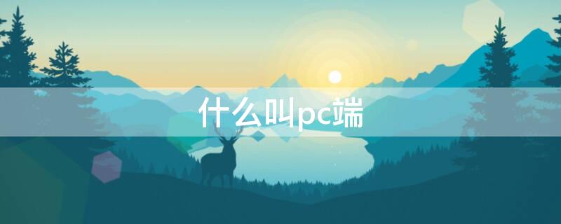 什么叫pc端（什么叫pc端网址）