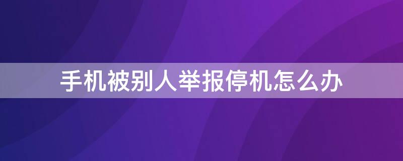 手机被别人举报停机怎么办（手机被人举报停机了怎么解决）