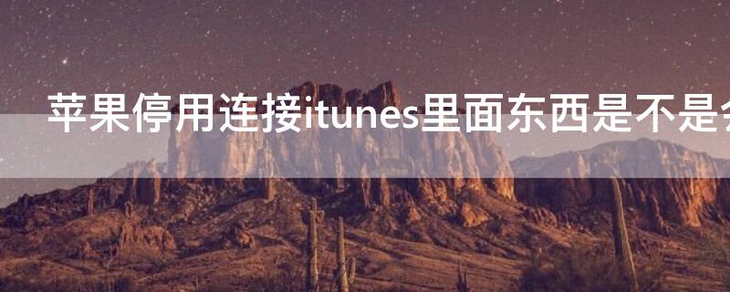 iPhone停用连接itunes里面东西是不是会没有