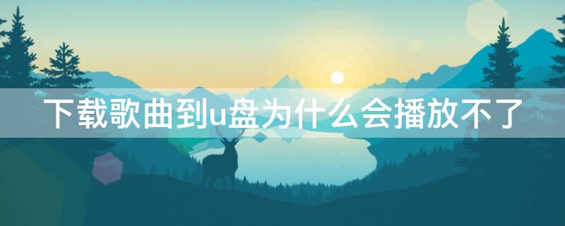 下载歌曲到u盘为什么会播放不了（为什么下载歌曲到u盘不能播放）