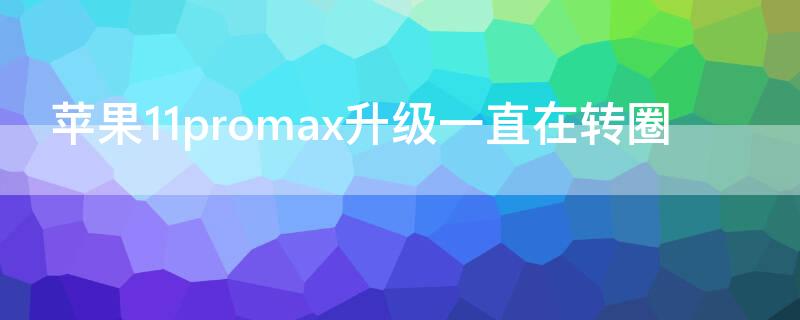 iPhone11promax升级一直在转圈（iphone12pro更新一直转圈）