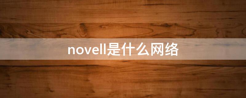 novell是什么网络（Novell网的特点）