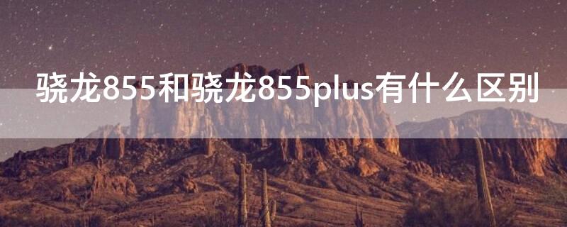 骁龙855和骁龙855plus有什么区别 855和855plus的区别